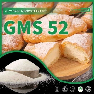 Kasutatud kommid ja jäätis, glütseroolmonostearaadi GMS 52 pulber, CAS nr.{1}}